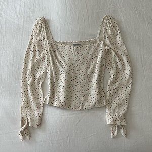 Reformation Dot Tie Top sz 4